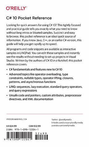 C# 10 Pocket Reference. Instant Help for C# 10 Programmers. 1st Edition 197747 фото